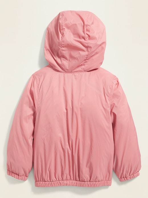 View large product image 2 of 4. Water-Resistant Hooded Zip Jacket for Toddler Girls