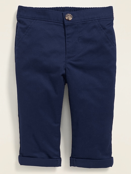 View large product image 1 of 1. Built-In Flex Twill Pull-On Pants for Baby