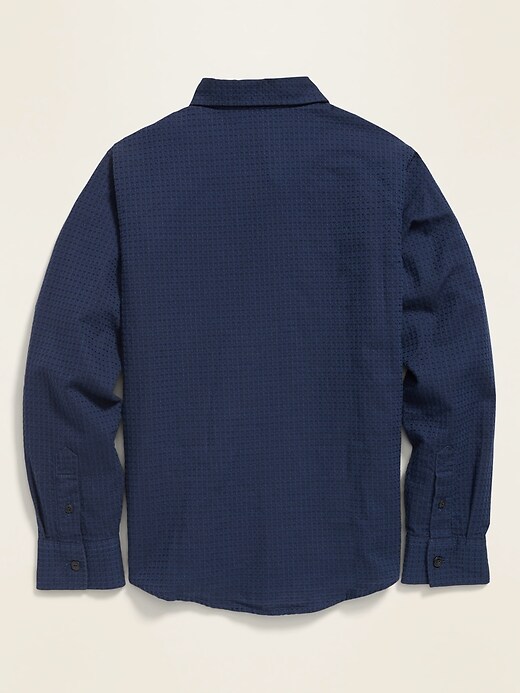 View large product image 2 of 3. Textured Long-Sleeve Shirt For Boys