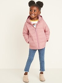 View large product image 3 of 5. Packable Quilted Nylon Puffer Jacket for Toddler Girls