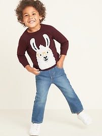 View large product image 3 of 4. Llama-Graphic Sweatshirt for Toddler Boys