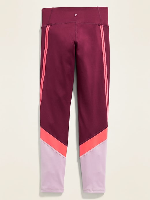 View large product image 2 of 3. Mid-Rise Go-Dry Color-Blocked Leggings for Girls