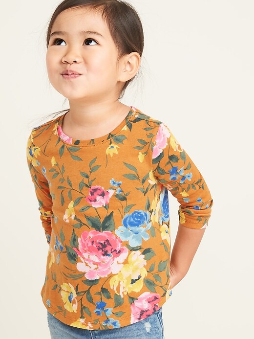 Printed Crew-Neck Tee for Toddler Girls | Old Navy