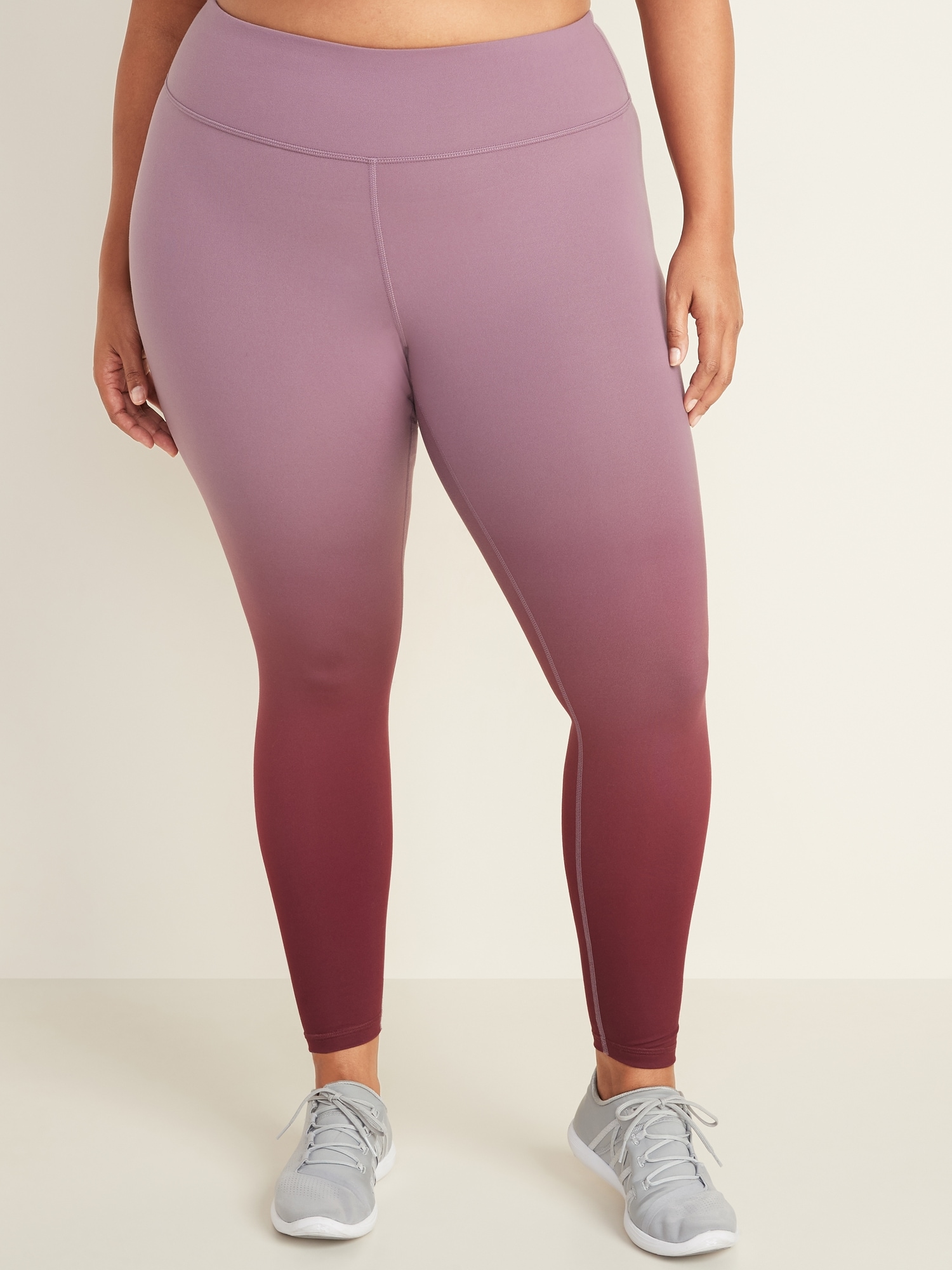 High-Waisted Elevate Plus-Size 7/8-Length Ombré Compression