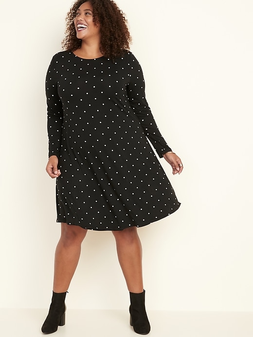 Image number 1 showing, Plus-Size Jersey Swing Dress