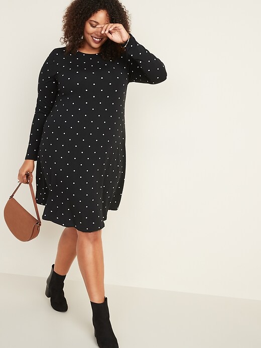 Image number 4 showing, Plus-Size Jersey Swing Dress