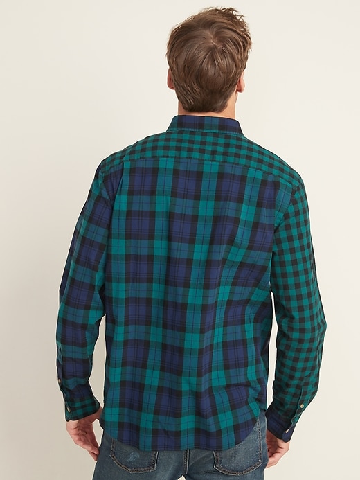 Image number 2 showing, Regular-Fit Built-In Flex Patchwork-Plaid Everyday Shirt