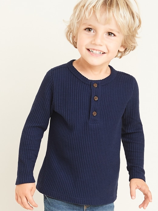 View large product image 1 of 4. Thermal-Knit Henley for Toddler Boys