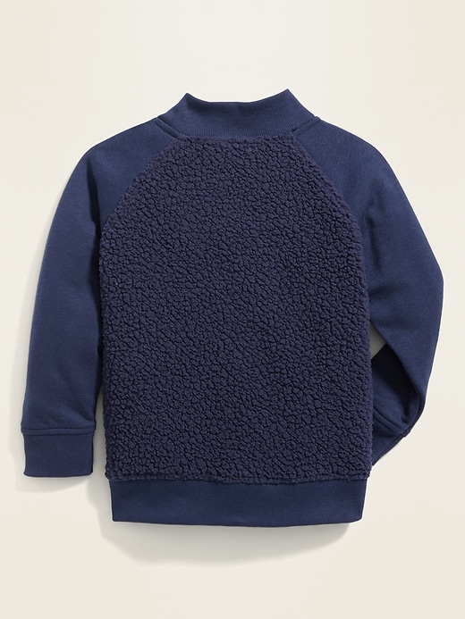 View large product image 2 of 4. Sherpa Zip Bomber Jacket for Toddler Boys