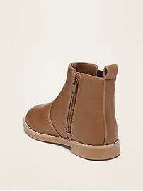 View large product image 3 of 4. Faux-Leather Chelsea Boots for Toddler Boys