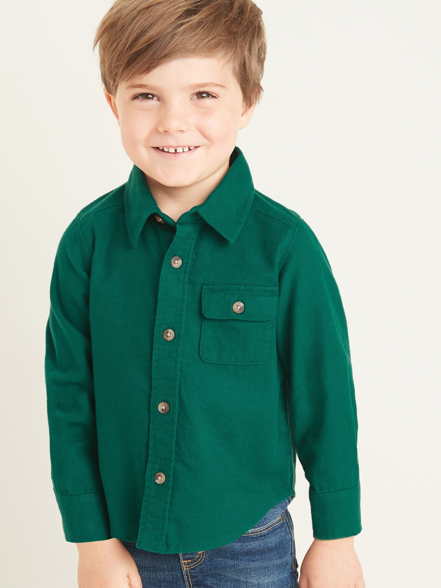 Flannel Chest-Pocket Shirt for Toddler Boys | Old Navy