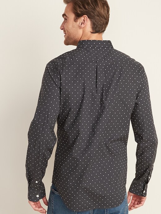 Image number 2 showing, Slim-Fit Built-In Flex Dot-Print Everyday Shirt