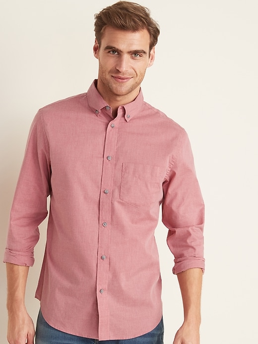 Old Navy Slim-Fit Poplin Shirt for Men. 1