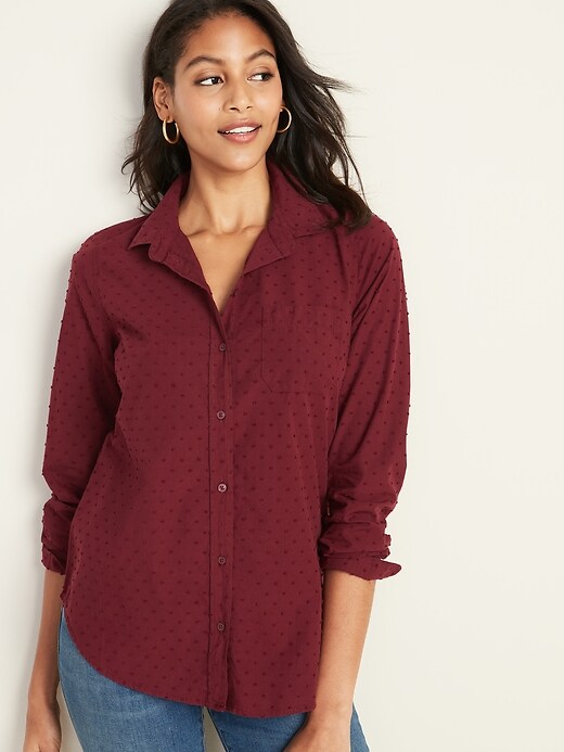 Image number 1 showing, Classic Textured Shirt for Women