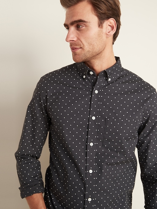 Image number 4 showing, Slim-Fit Built-In Flex Dot-Print Everyday Shirt