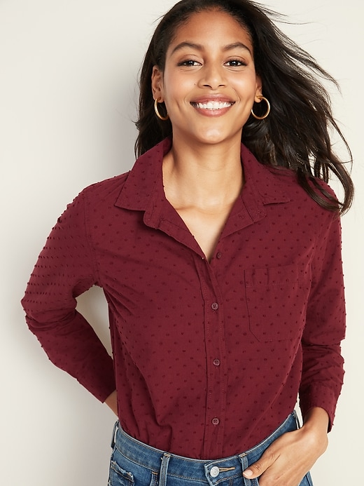 Image number 4 showing, Classic Textured Shirt for Women