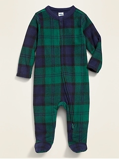 Printed Micro Performance Fleece Footed One-Piece for Baby