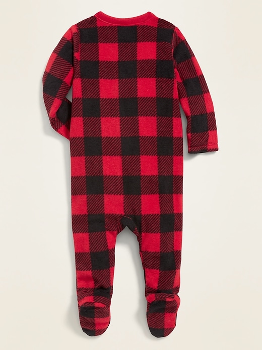 View large product image 2 of 2. Printed Micro Performance Fleece Footed One-Piece for Baby