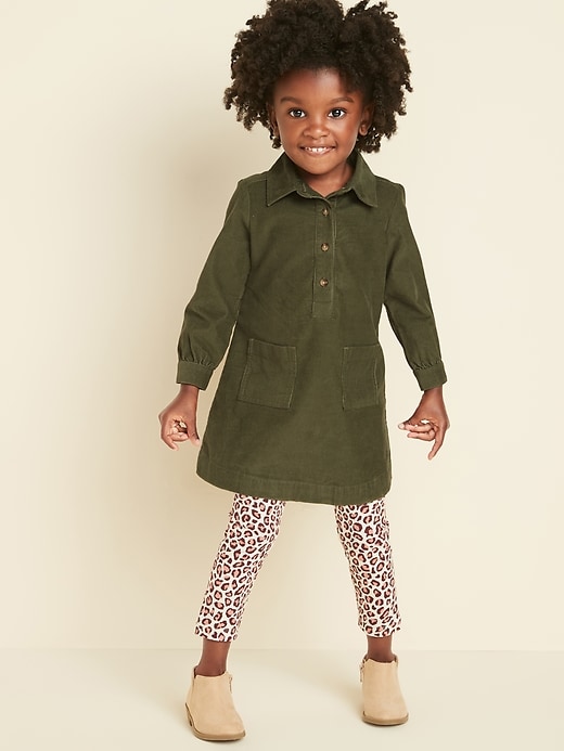 View large product image 1 of 4. Corduroy Shirt Dress for Toddler Girls