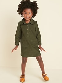 View large product image 4 of 4. Corduroy Shirt Dress for Toddler Girls