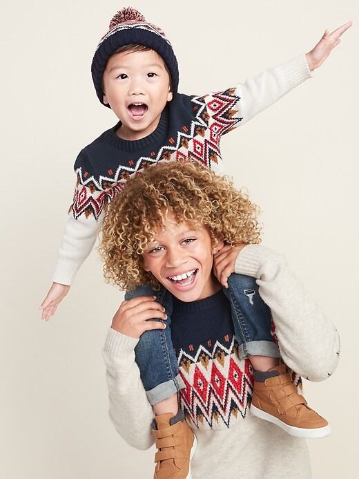 View large product image 2 of 2. Crew-Neck Sweater for Boys