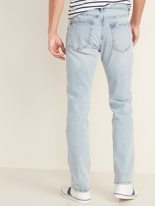View large product image 2 of 2. Slim Built-In Flex Distressed Light-Wash Jeans