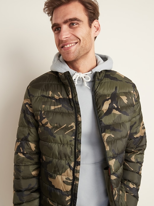 Image number 4 showing, Water-Resistant Camo Packable Quilted Jacket