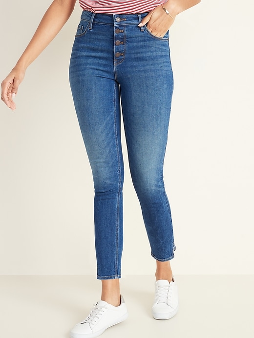 Image number 1 showing, High-Waisted Button-Fly Rockstar Jeans for Women