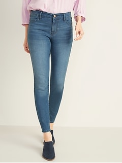 old navy curvy mid rise skinny jeans