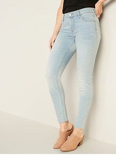 ladies navy skinny jeans