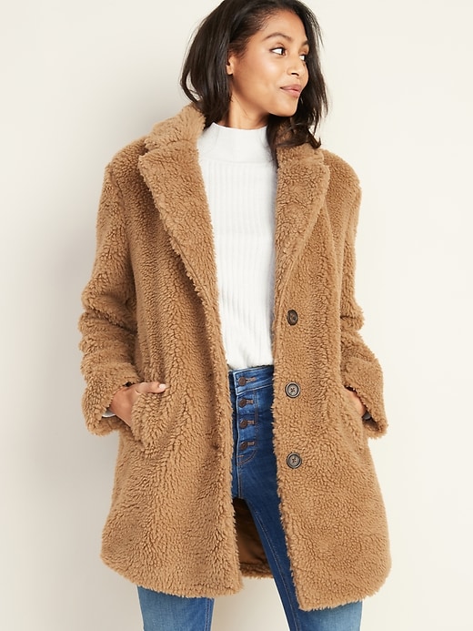 Image number 1 showing, Sherpa Teddy Coat for Women