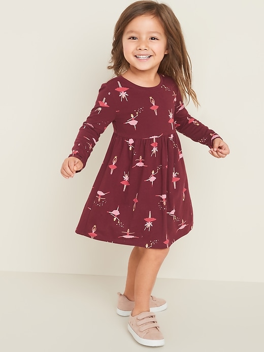 View large product image 1 of 1. Fit & Flare Jersey Dress for Toddler Girls