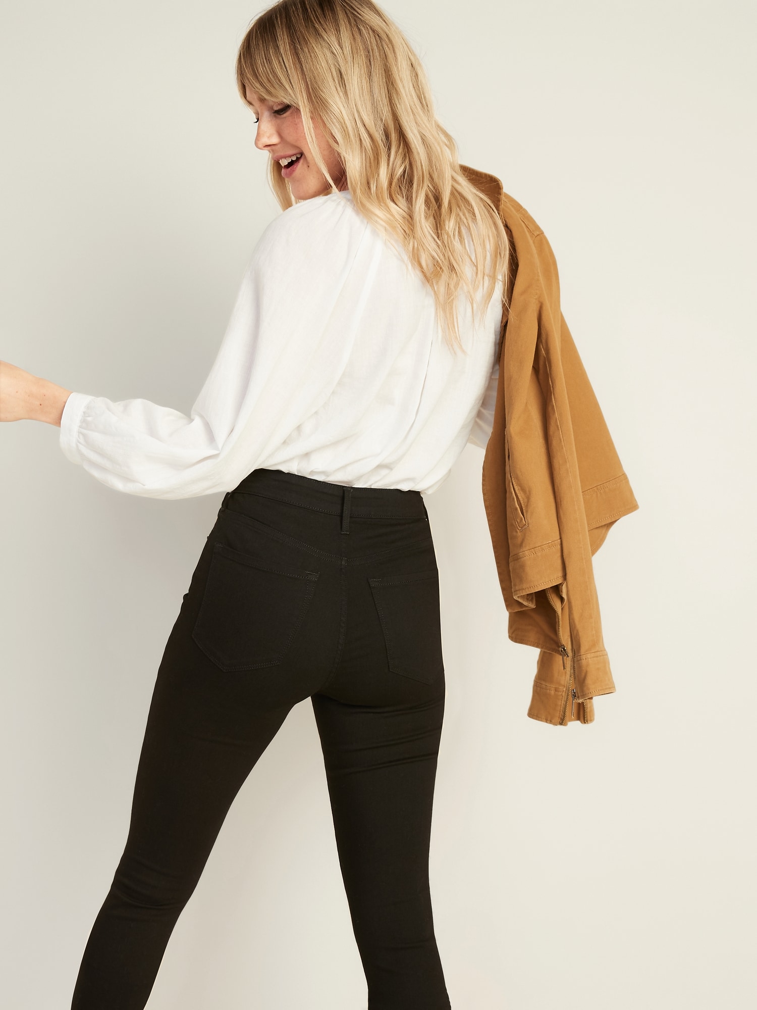 old navy high rise black jeans