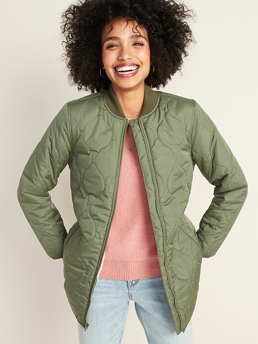 Image number 4 showing, Water-Resistant Sherpa-Lined Quilted Jacket for Women