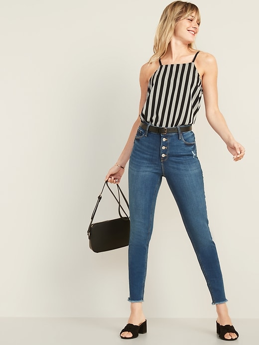 Image number 3 showing, High-Waisted Rockstar Raw-Edge Ankle Jeans For Women