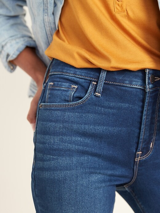 Image number 4 showing, High-Waisted Built-In Warm Rockstar Super Skinny Jeans for Women