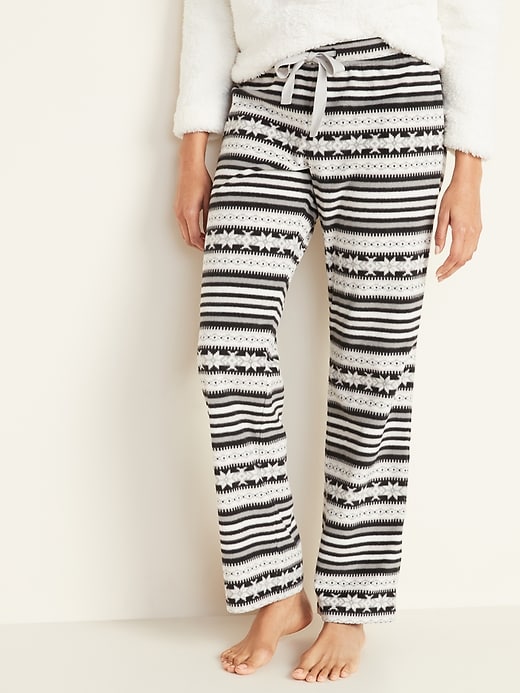 View large product image 1 of 2. Printed Micro Performance Fleece Pajama Pants for Women