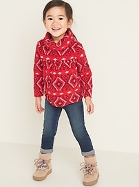 View large product image 3 of 4. Micro Performance Fleece Cowl-Neck Pullover for Toddler Girls