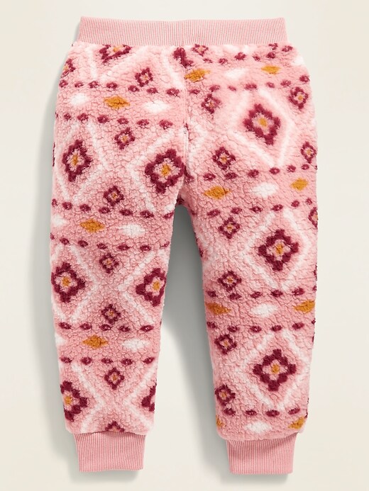 View large product image 2 of 2. Rib-Knit Waist Sherpa Joggers for Toddler Girls