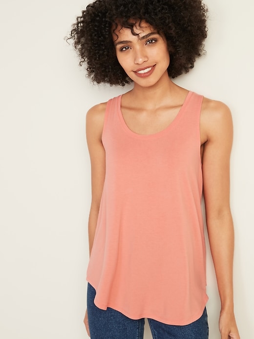 Image number 1 showing, Luxe Scoop-Neck Tank for Women