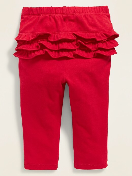 View large product image 2 of 2. Ruffle-Back Jersey Leggings for Baby