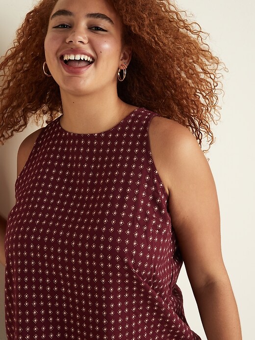 Image number 4 showing, Relaxed Plus-Size High-Neck Sleeveless Top