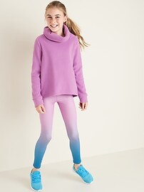View large product image 3 of 3. Go-Warm Micro Performance Fleece Cowl-Neck Pullover for Girls
