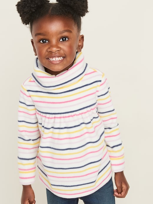 View large product image 1 of 1. Micro Performance Fleece Cowl-Neck Pullover for Toddler Girls