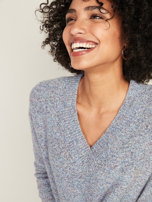 Image number 4 showing, Cozy V-Neck Sweater for Women