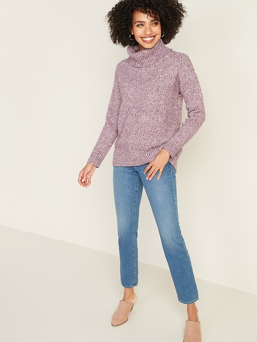 Image number 3 showing, Slouchy Turtleneck Sweater for Women