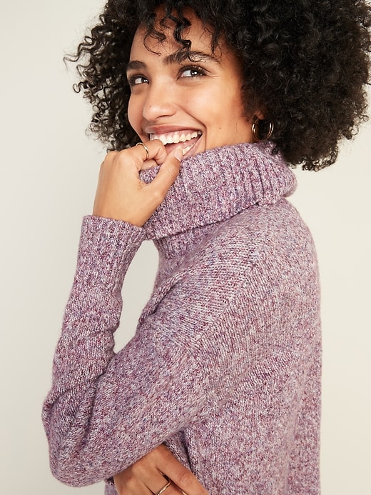 Image number 4 showing, Slouchy Turtleneck Sweater for Women