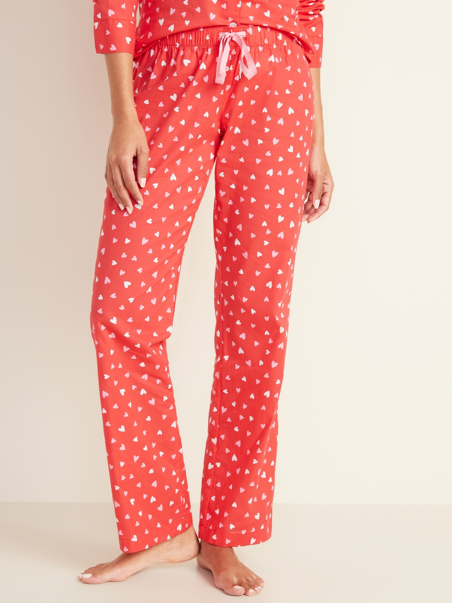 Printed Poplin Pajama Pants for Women, Old Navy