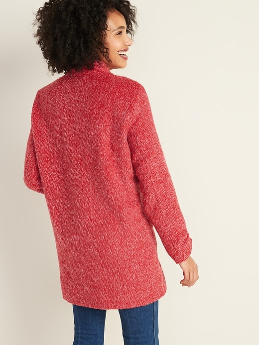 Image number 2 showing, Relaxed Textured Cardi Coat for Women