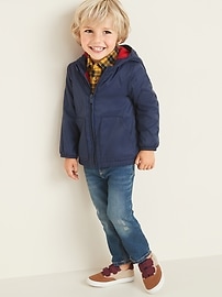 View large product image 3 of 4. Performance Fleece-Lined Hooded Jacket for Toddler Boys